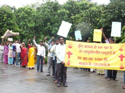 Bible Procession during the Animators' training Programme