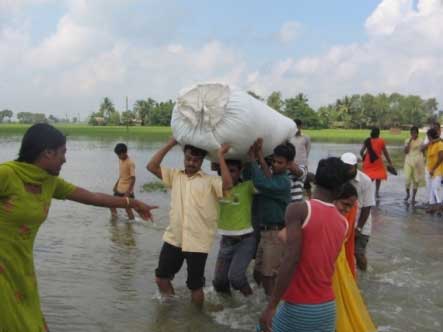 Relief work during natural calamities